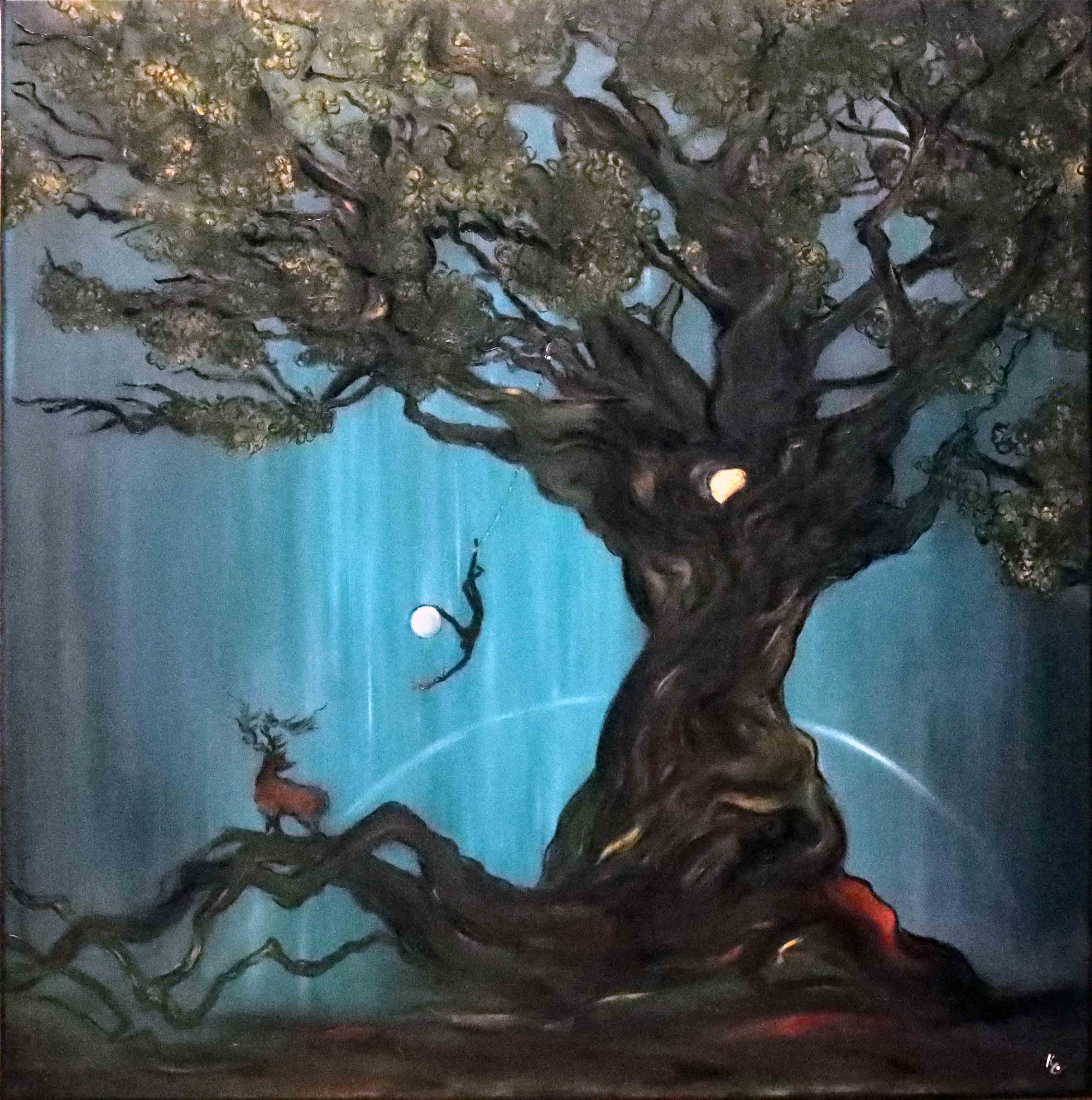 Kit Peinture Par Numéros HEIBAGO Arbre De Vie | Toile 30x30cm | Peinture Acrylique | Pour Débutants